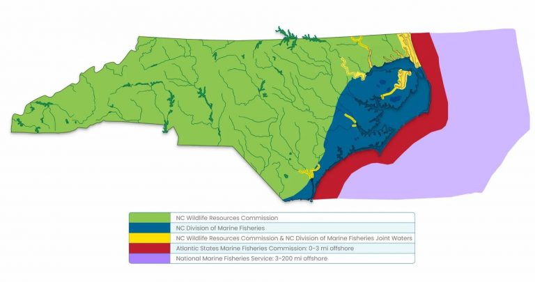 NORTH CAROLINA FISHERIES MANAGEMENT MAP…… A Simple Guide to Fisheries Jurisdictions